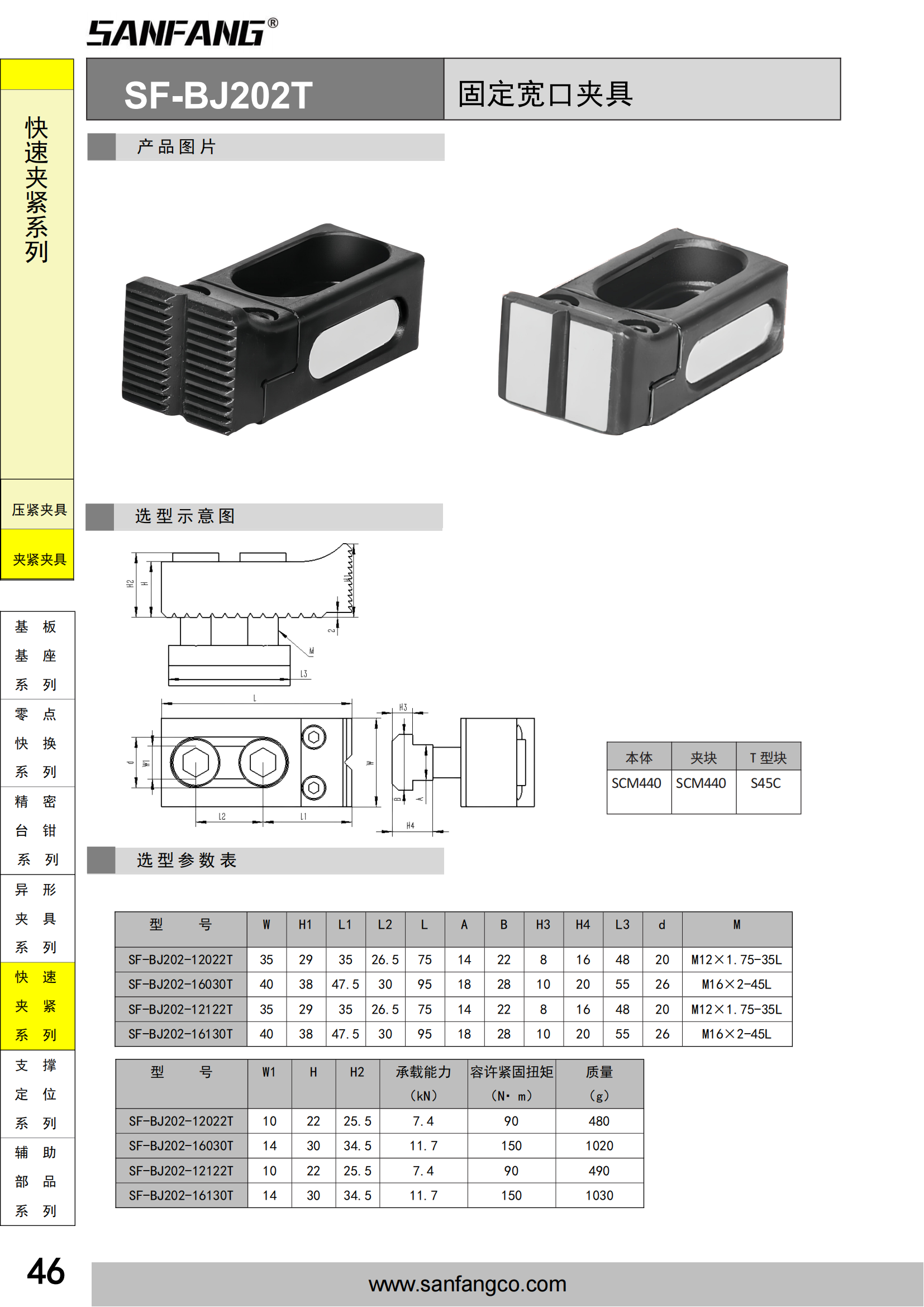 固定寬口夾具