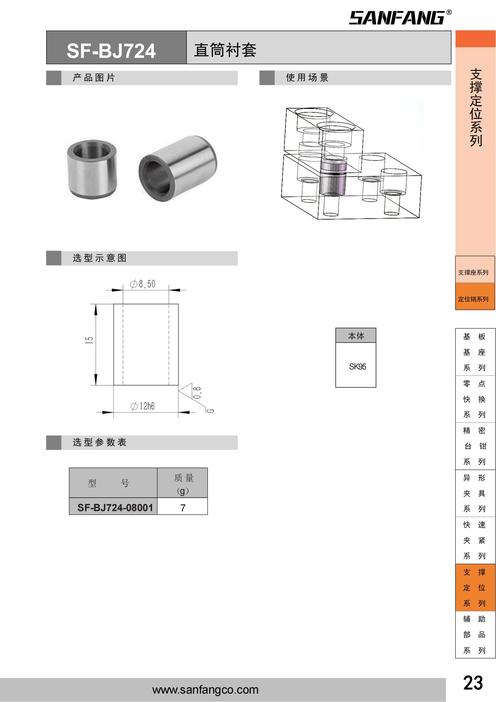 直筒襯套